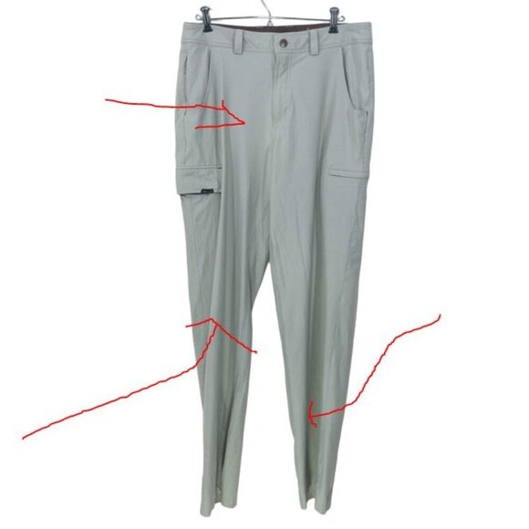 GoLite Mens Size 32 x 33 Travel Active Cargo Hiking Pants Ivory Lightweight‎ - Picture 9 of 9